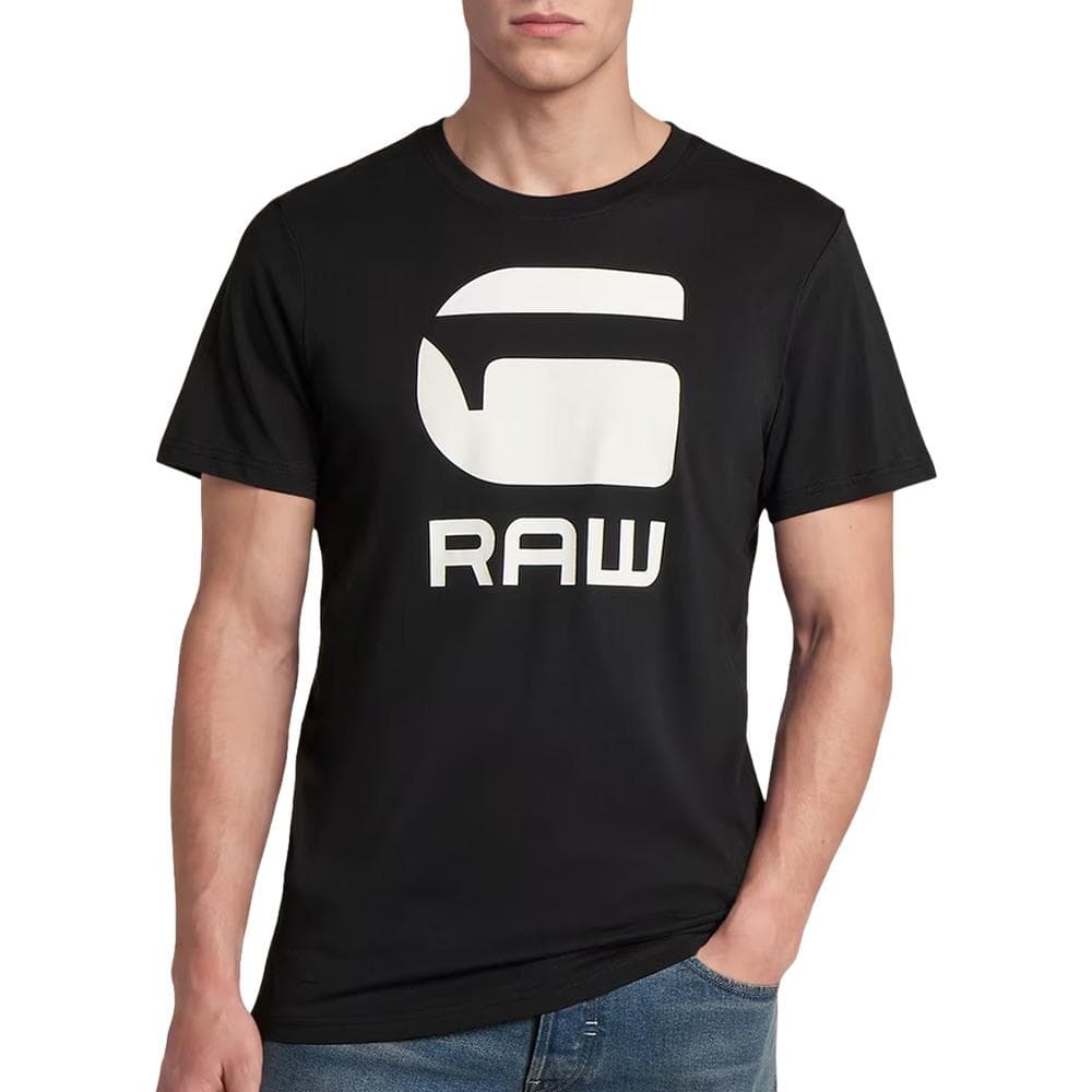 T-Shirt Noir Homme G-Star RAW Logo00 1