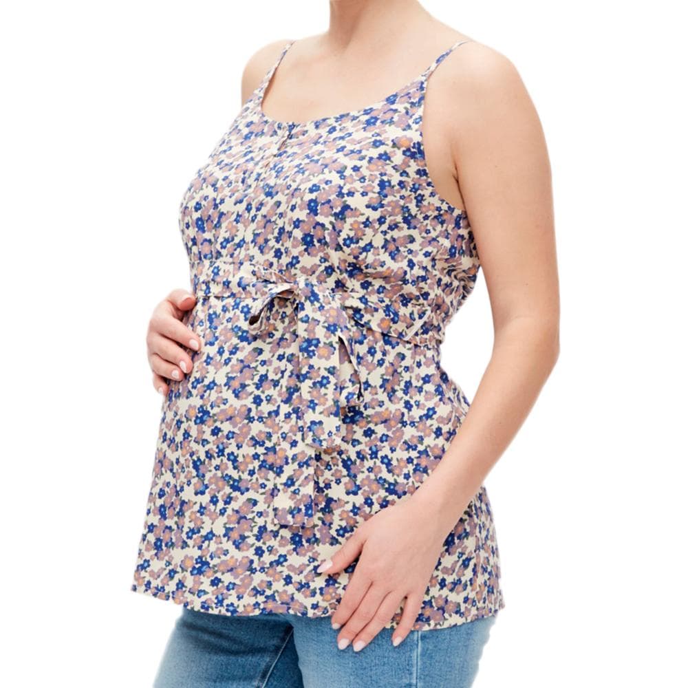 Débardeur Beige/Violet Femme Mamalicious Celia 1