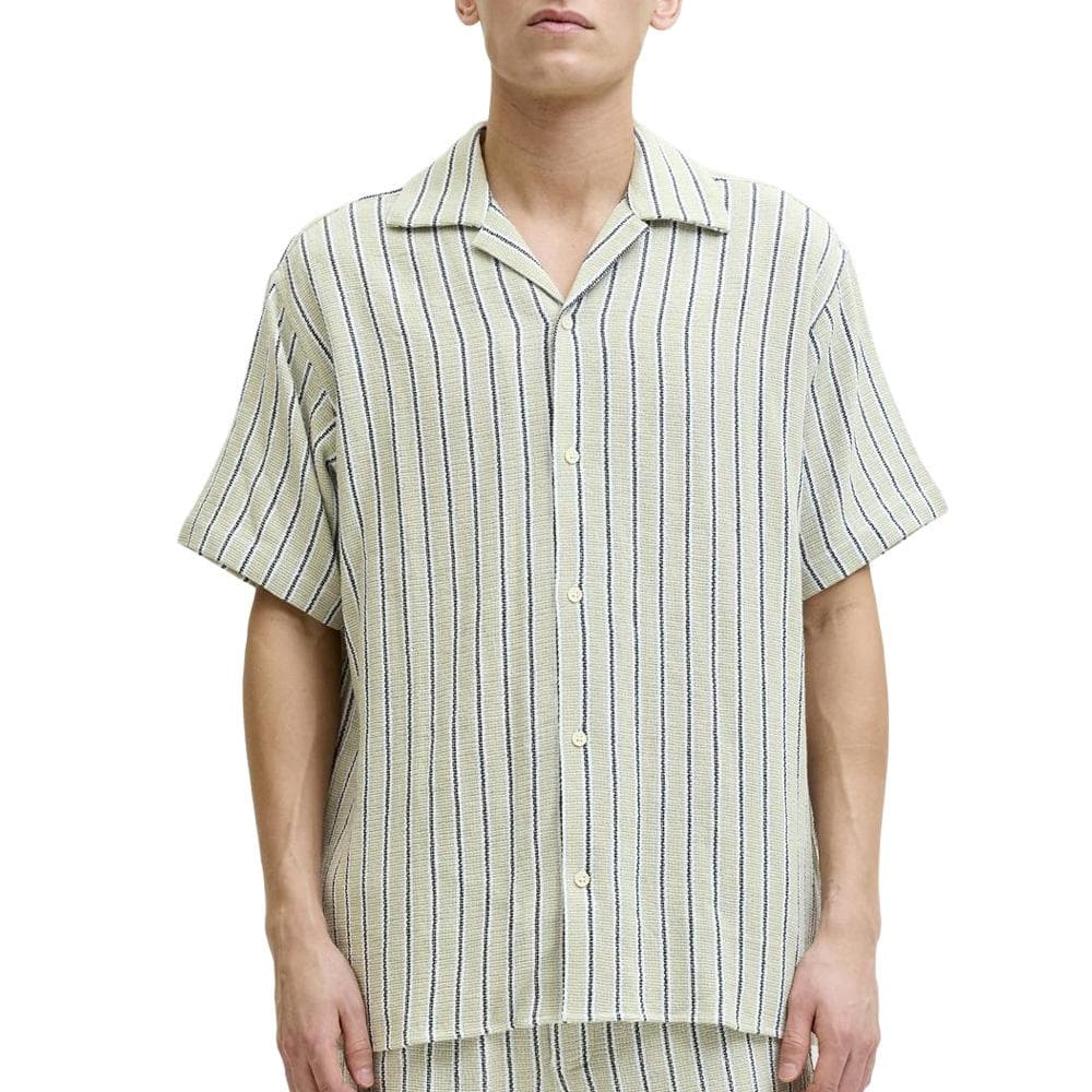 Chemise Rayure Vert/Marine Homme Jack & Jones Stripe Resort 1