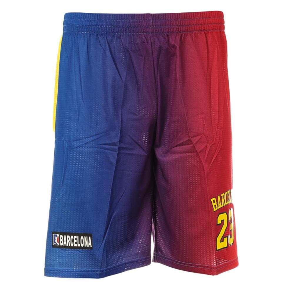 Barcelona Short de Basketball Bleu/Rouge Sport Zone Homme 2023/2024 1