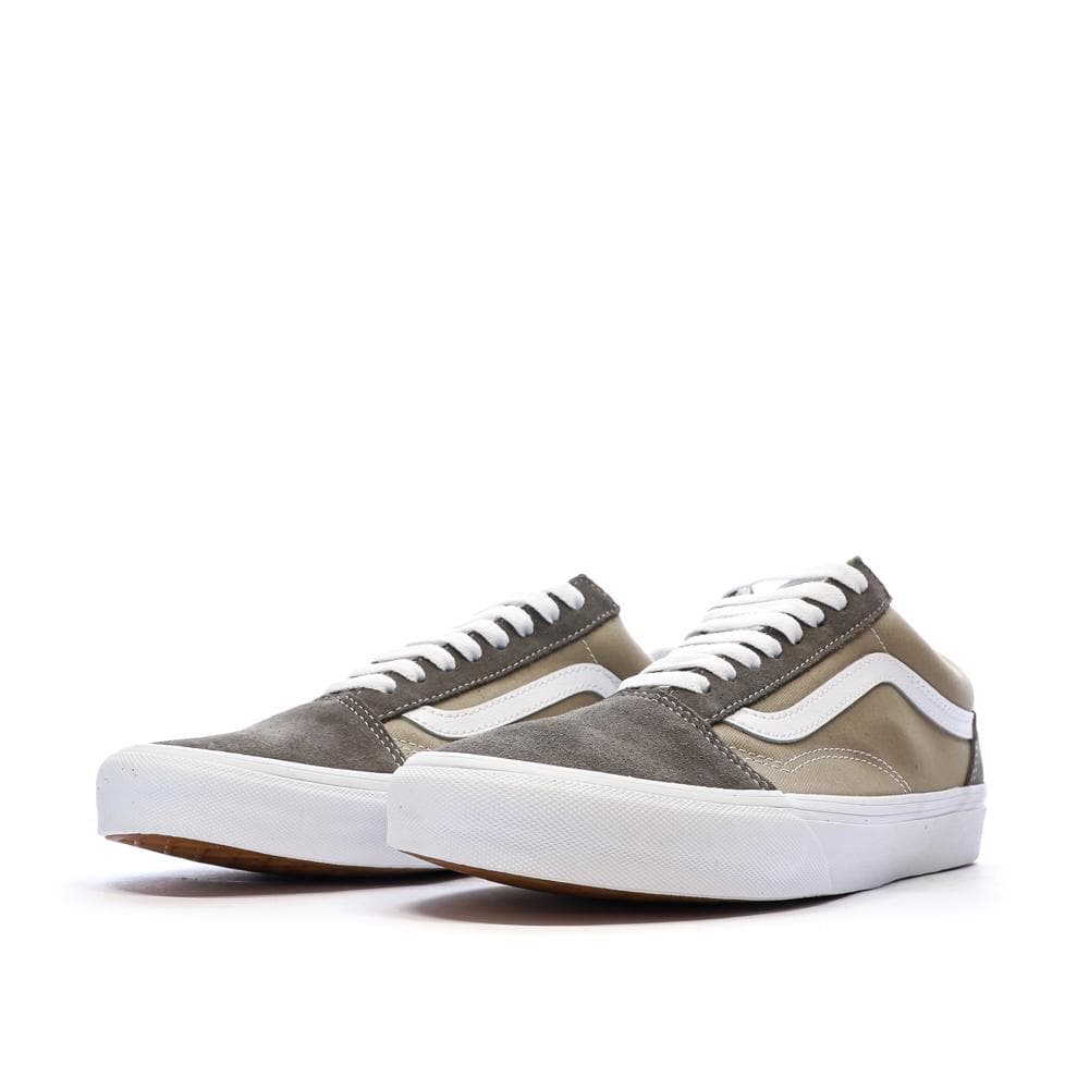 Baskets Marron/Beige Homme Vans Old Skool Canvas Block B 6