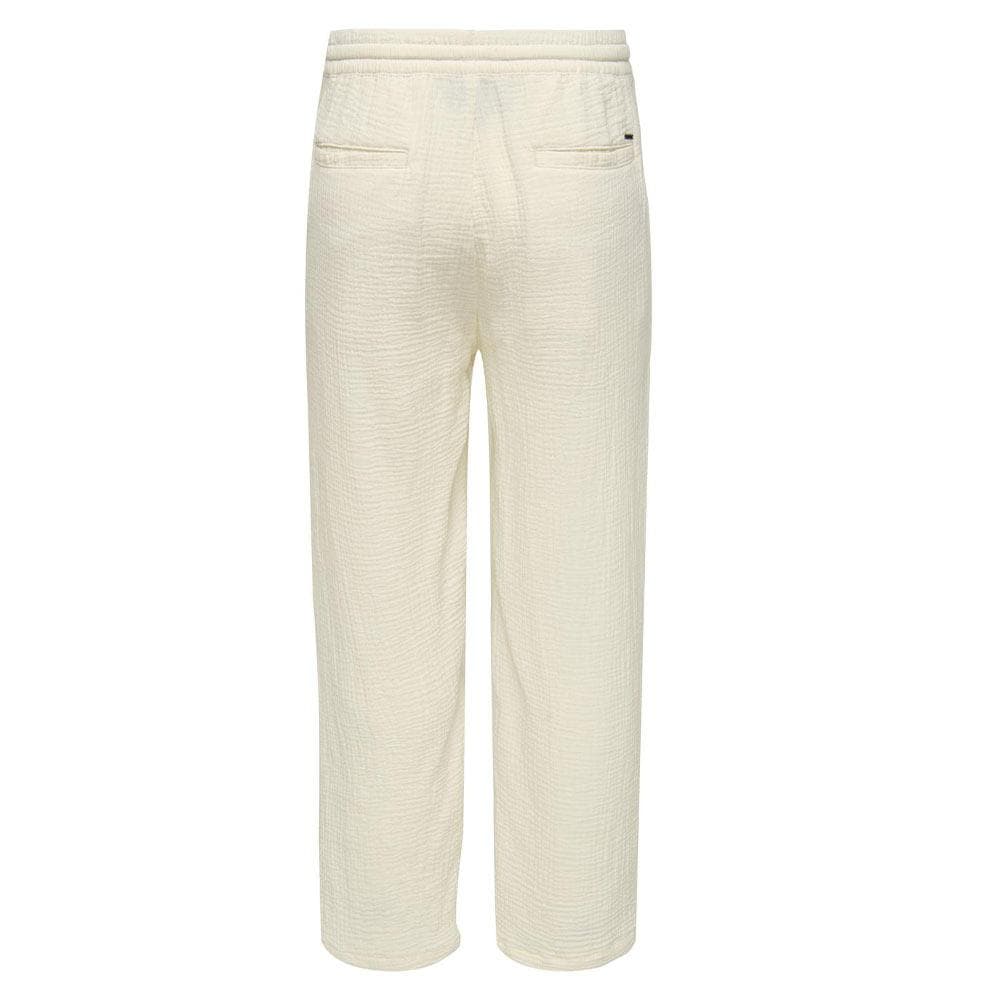 Pantalon Fluide Gaz de coton Écru Homme Only & Sons Onssinus 0158 2