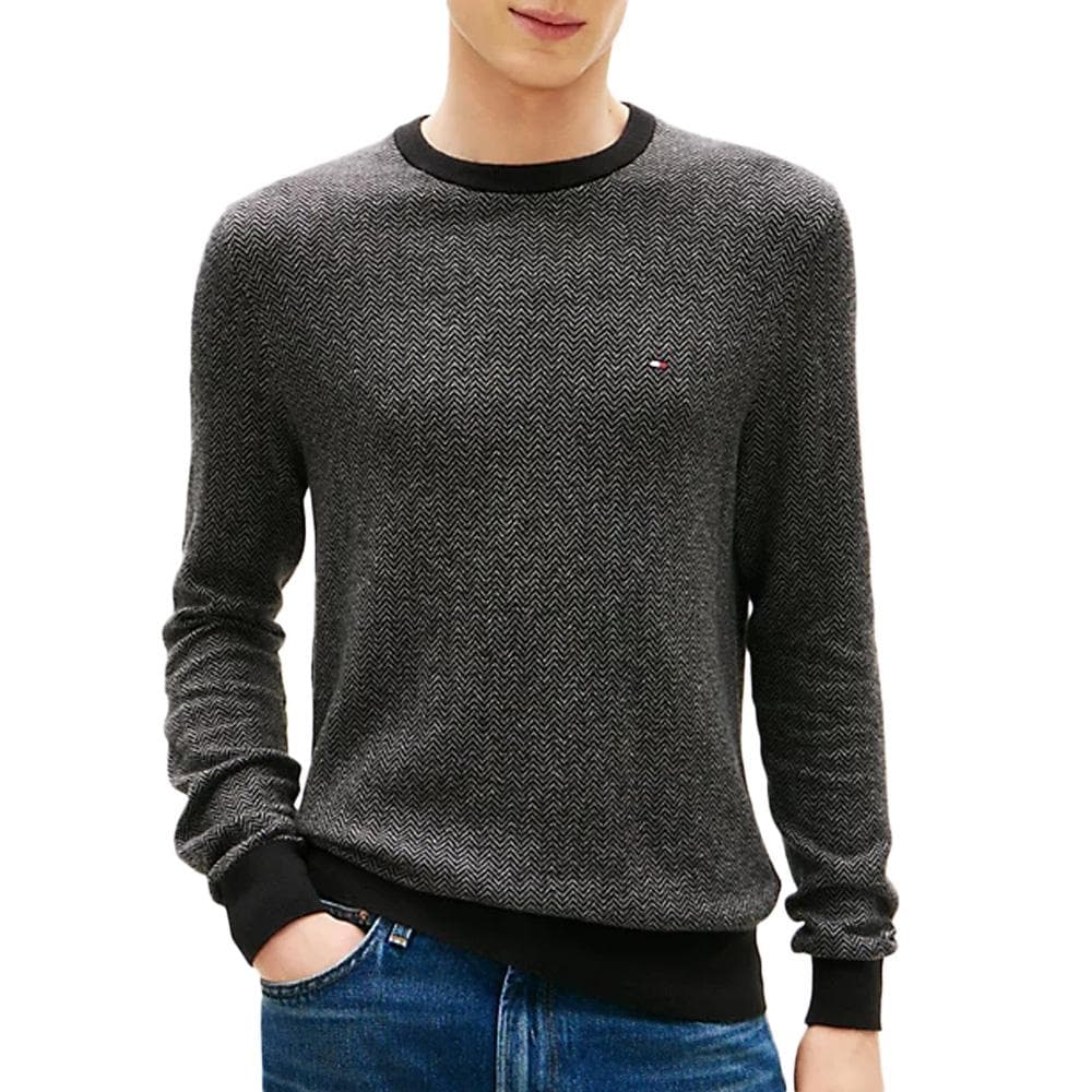 Pull Gris Chiné Homme Tommy Hilfiger Pima 1