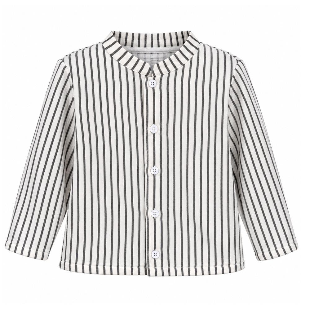 Chemise Beige/Gris Garçon P'tit Mome Enzo 1