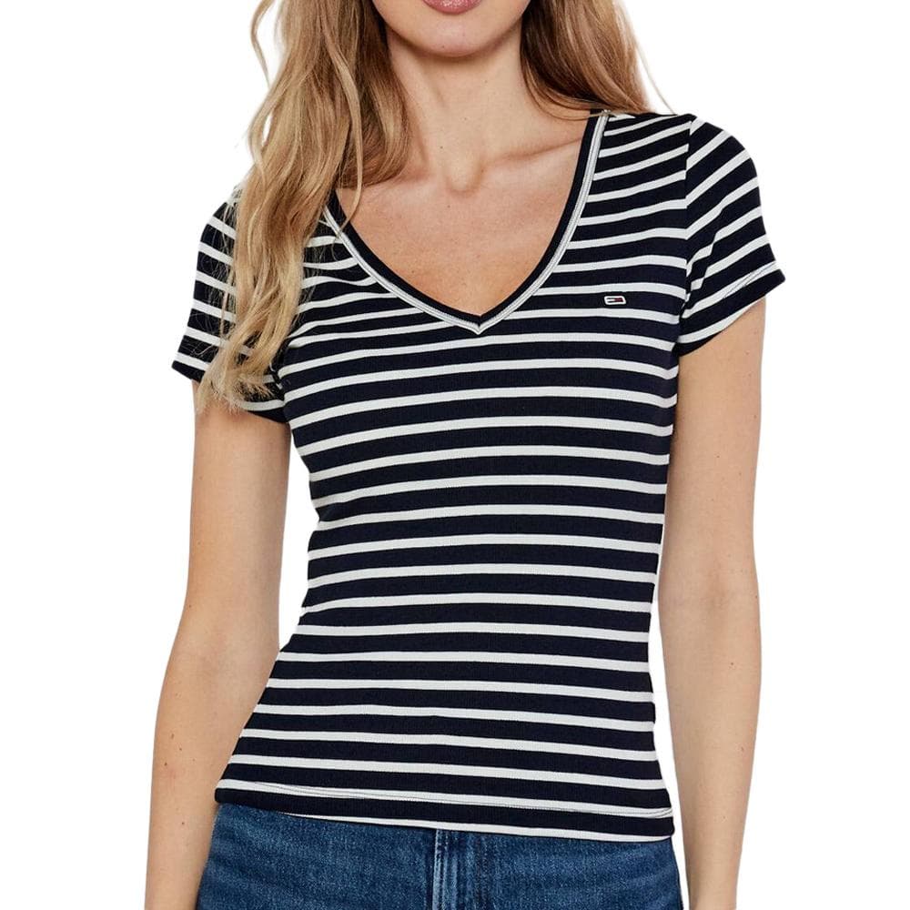 T-shirt Marine/Blanche Femme Tommy Hilfiger Essential 1