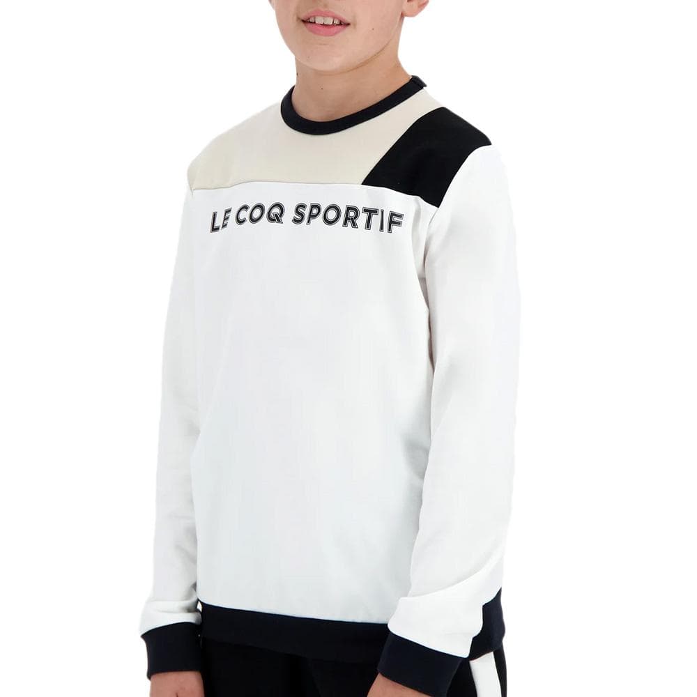 Sweat Blanc/Noir Garçon Le Coq Sportif Graphique 1