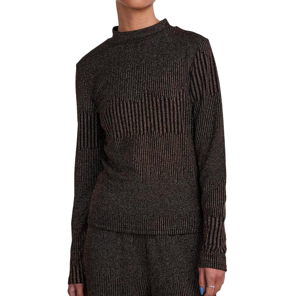 T-Shirt Doré/Noir Femme PIECES Mary 1