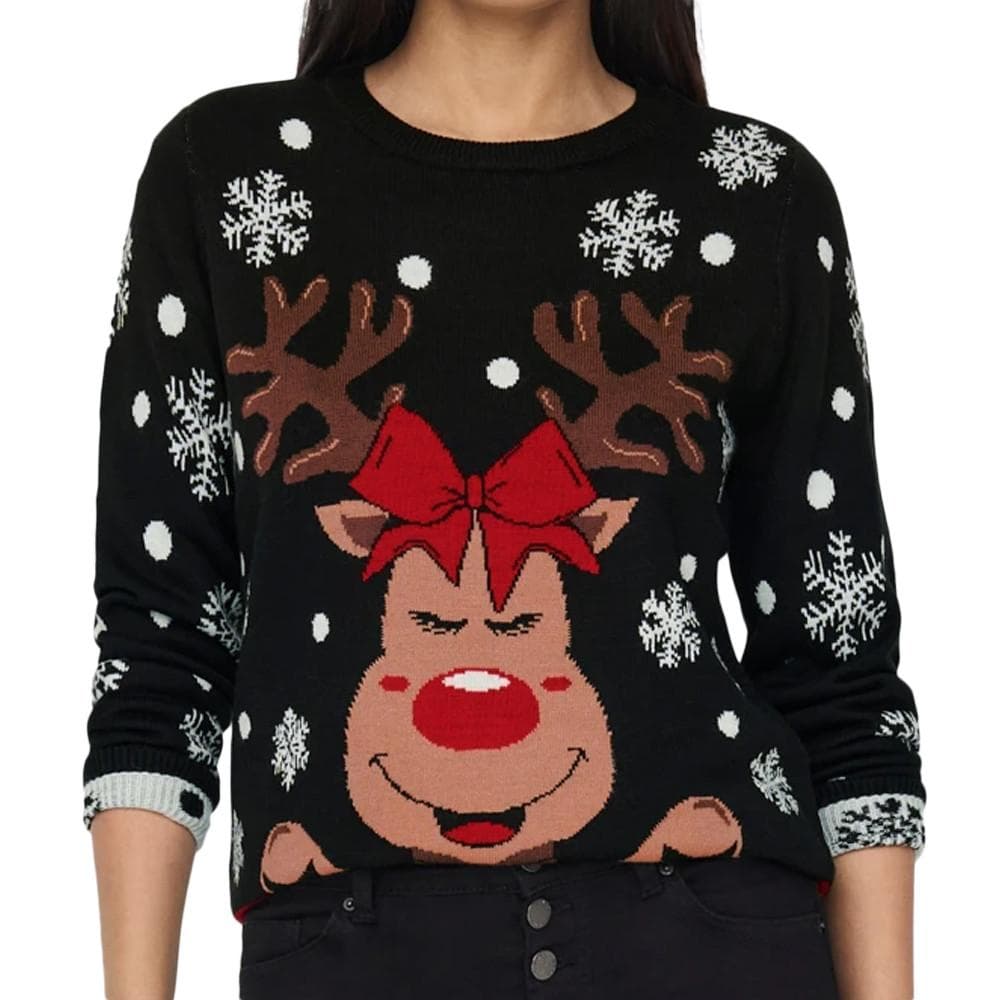Pull de Noël Noir Femme JDY Lucia 1