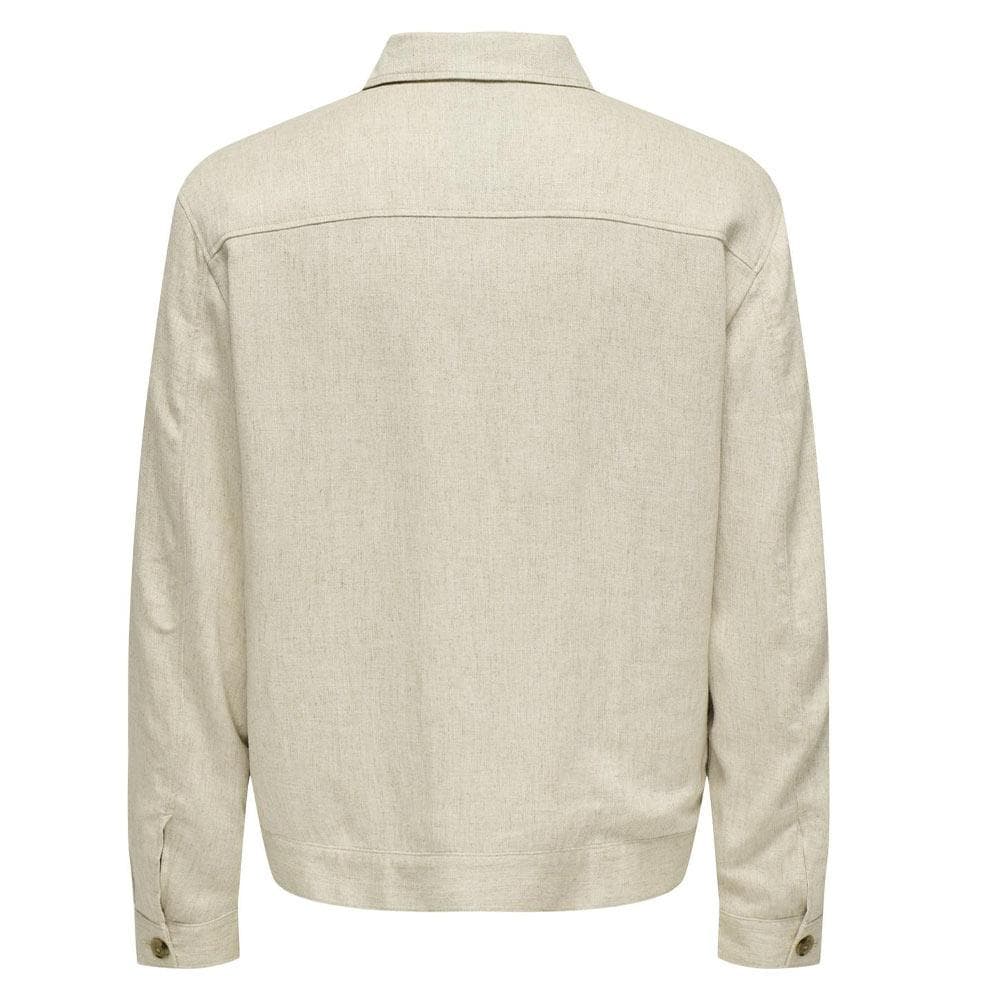 Veste Légère Écru Homme Only & Sons Structure 2