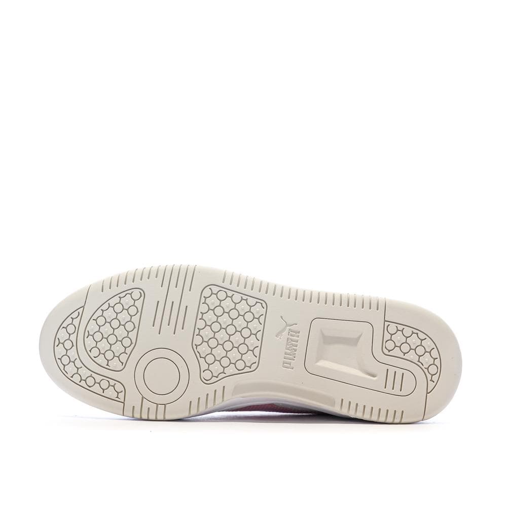 Baskets Ecru/Rose Fille Puma Rebound V6 Lo Cord 5