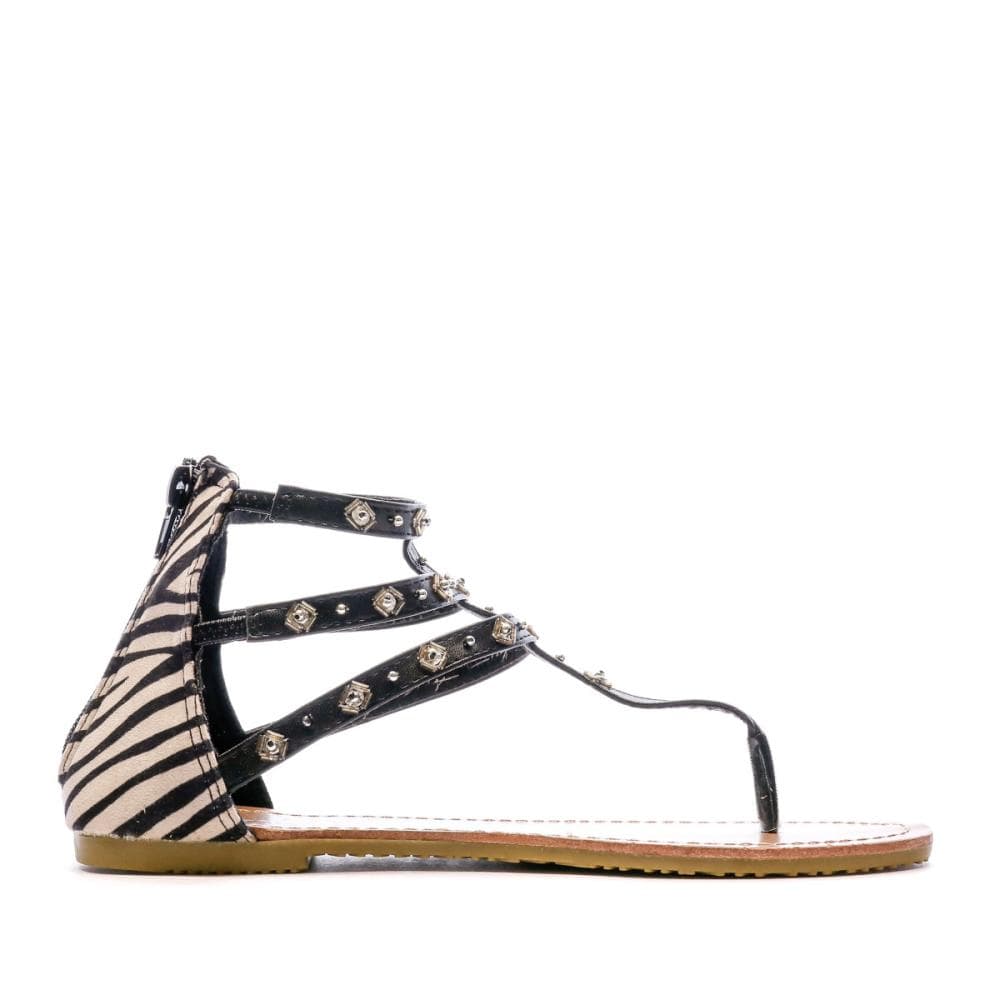 Sandales Noir/Zèbre Femme Beppi 2