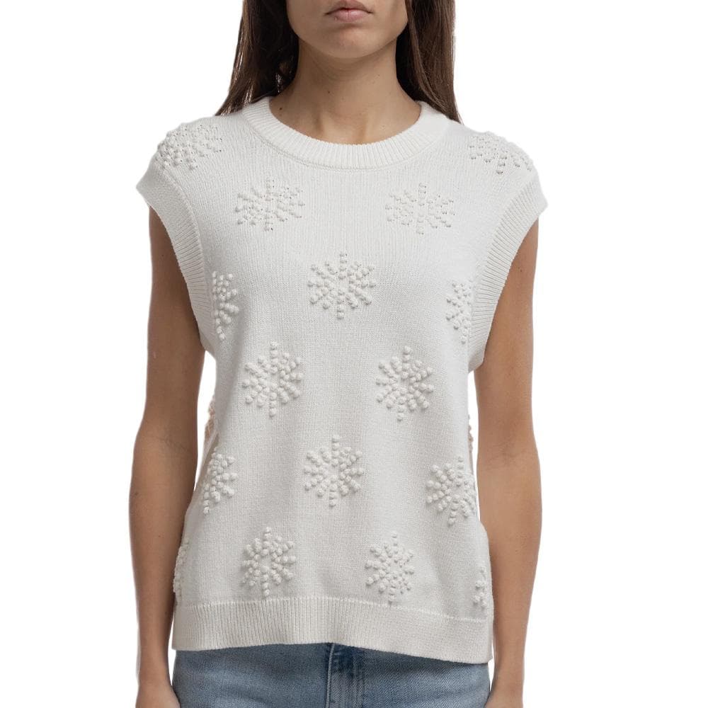 Pull Sans Manches Blanc Femme Teddy Smith Eva 1