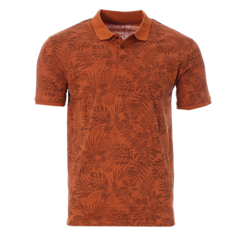 Polo Orange Homme RMS26 Tropical Fondu 1