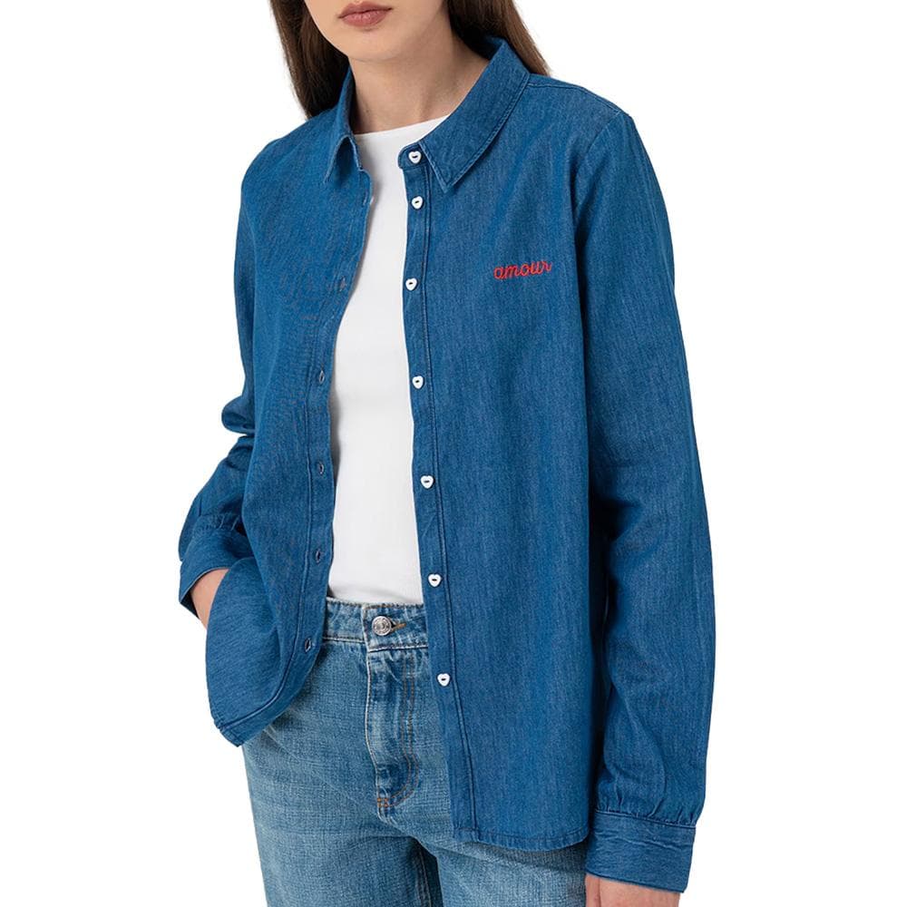Chemise Bleu Femme Pieces Ceris 1