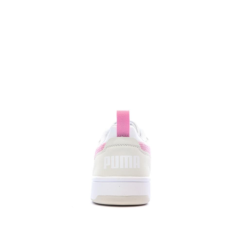 Baskets Ecru/Rose Fille Puma Rebound V6 Lo Cord 3