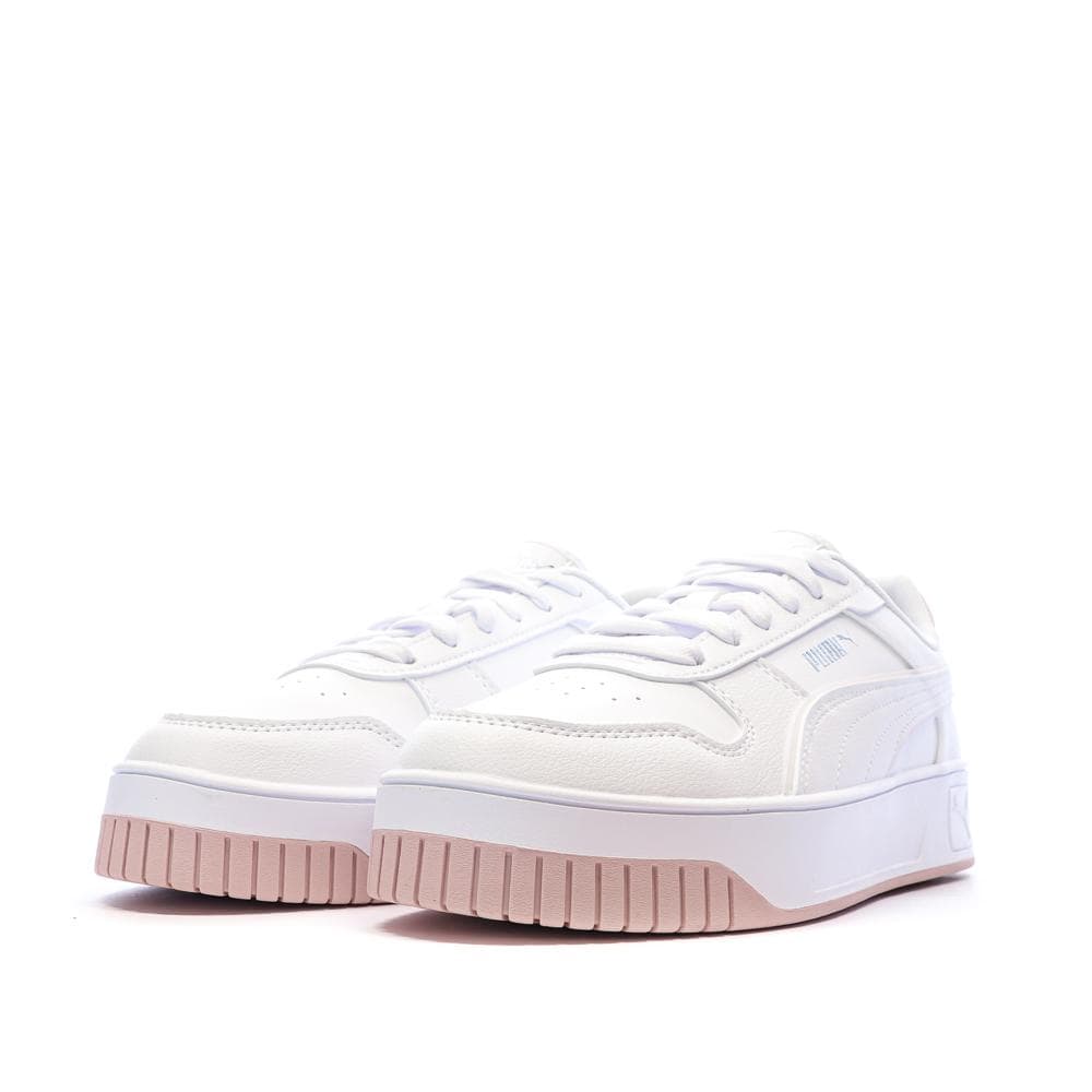 Baskets Blanches/Roses Fille Puma Carinas 6