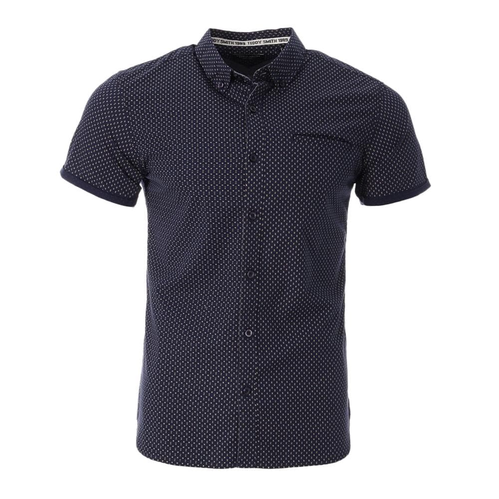 Chemise Marine à Motifs Homme Teddy Smith Cut Mc 10711556D 1