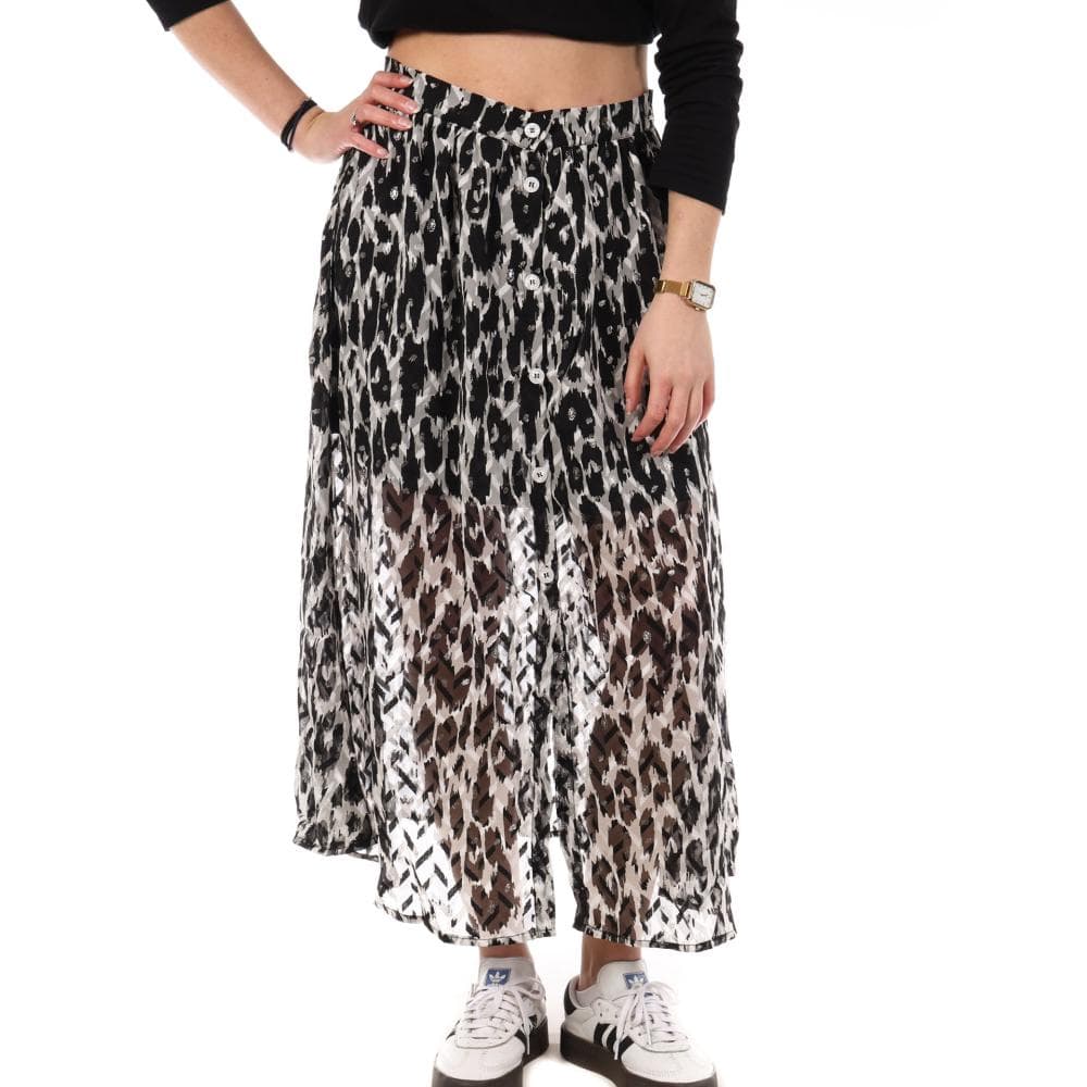 Jupe Grise/Noire à Motifs Femme Kaporal 1
