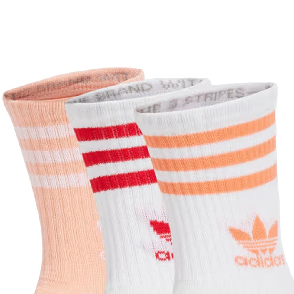 X3 Paires de Chaussettes Rose/Blanc Mixte Adidas Crew Sock 2