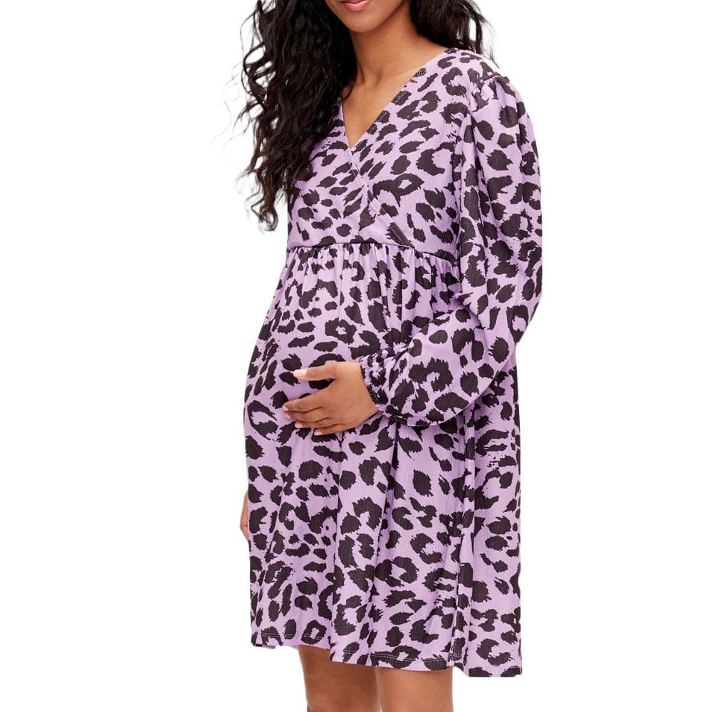 Robe D'allaitement Noire/Violette Femme Mamalicious Tess 1