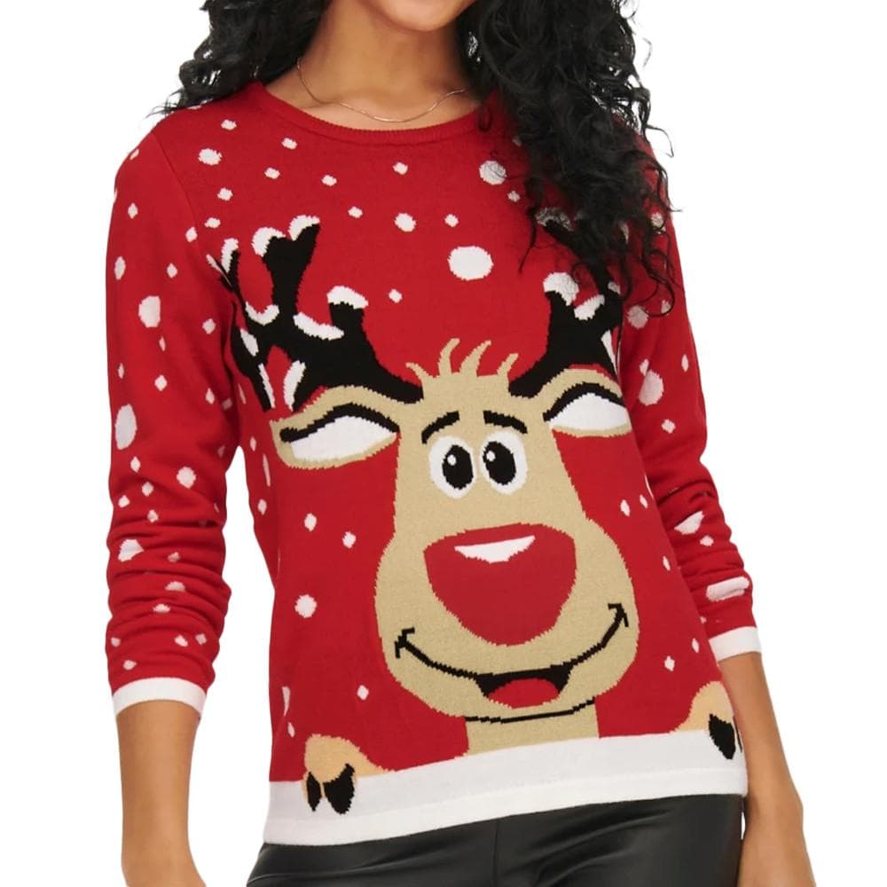 Pull de Noël Rouge Femme JDY Lucia 1