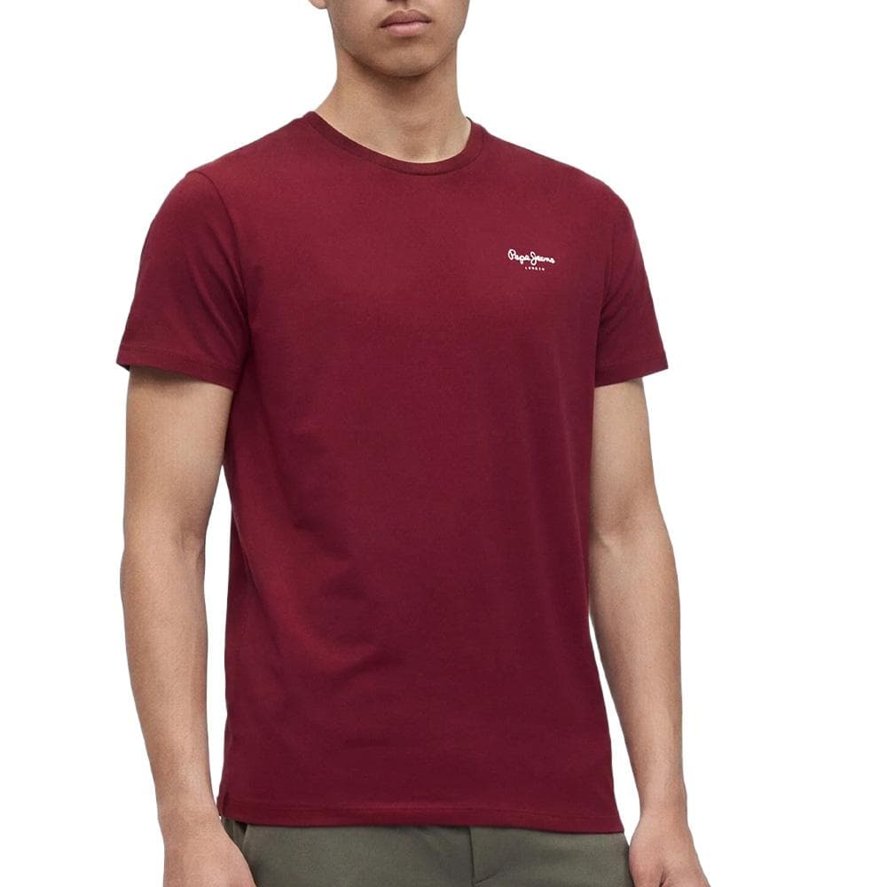 T-Shirt Bordeaux Homme Pepe jeans Originalss 1