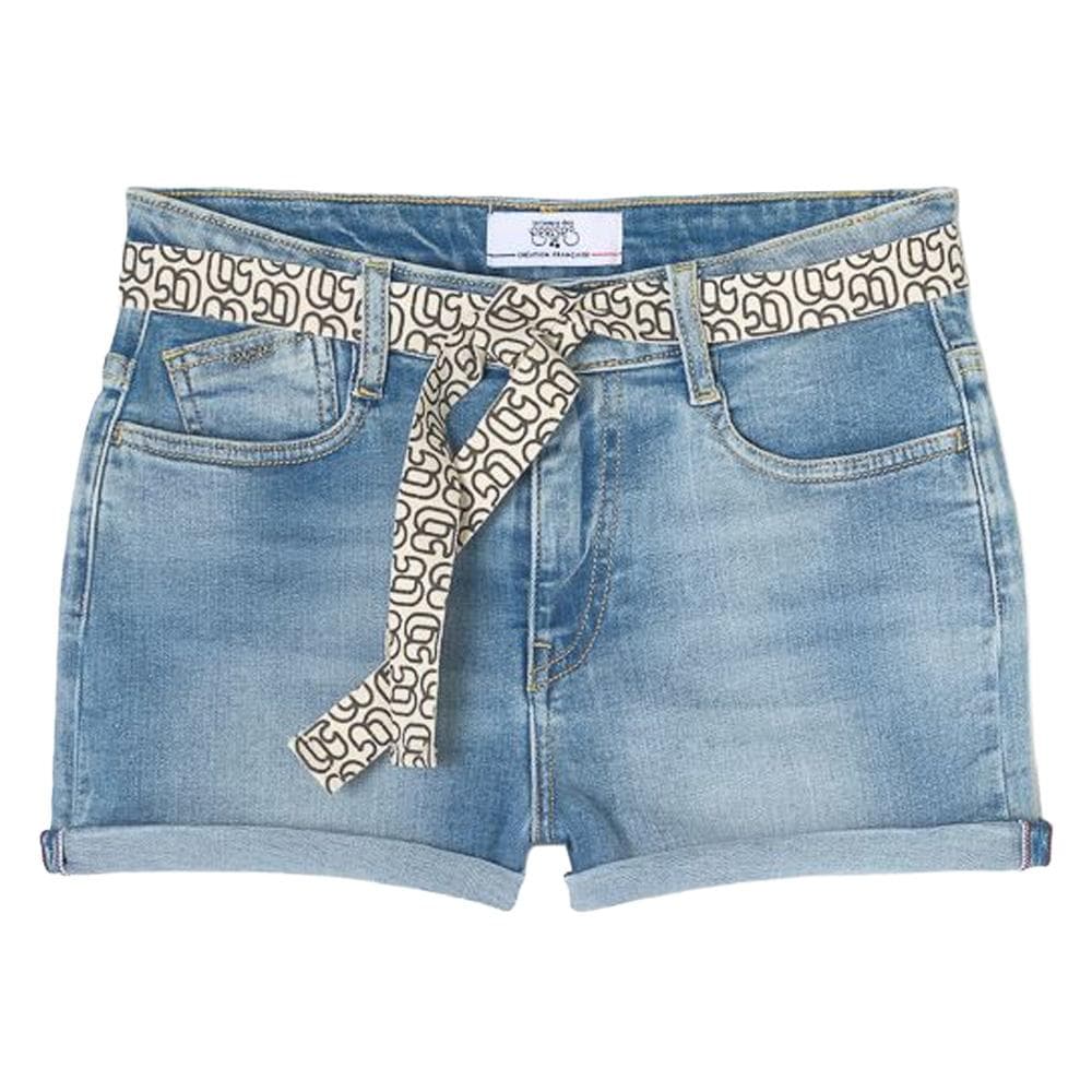 Short en Jean Bleu Fille Le Temps Des Cerises Tiko 1