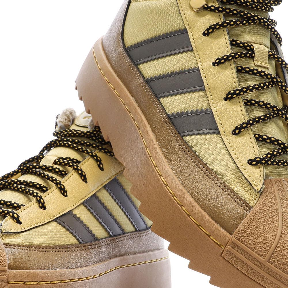 Baskets Camel/Jaune Femme Adidas Superstar Winter 7