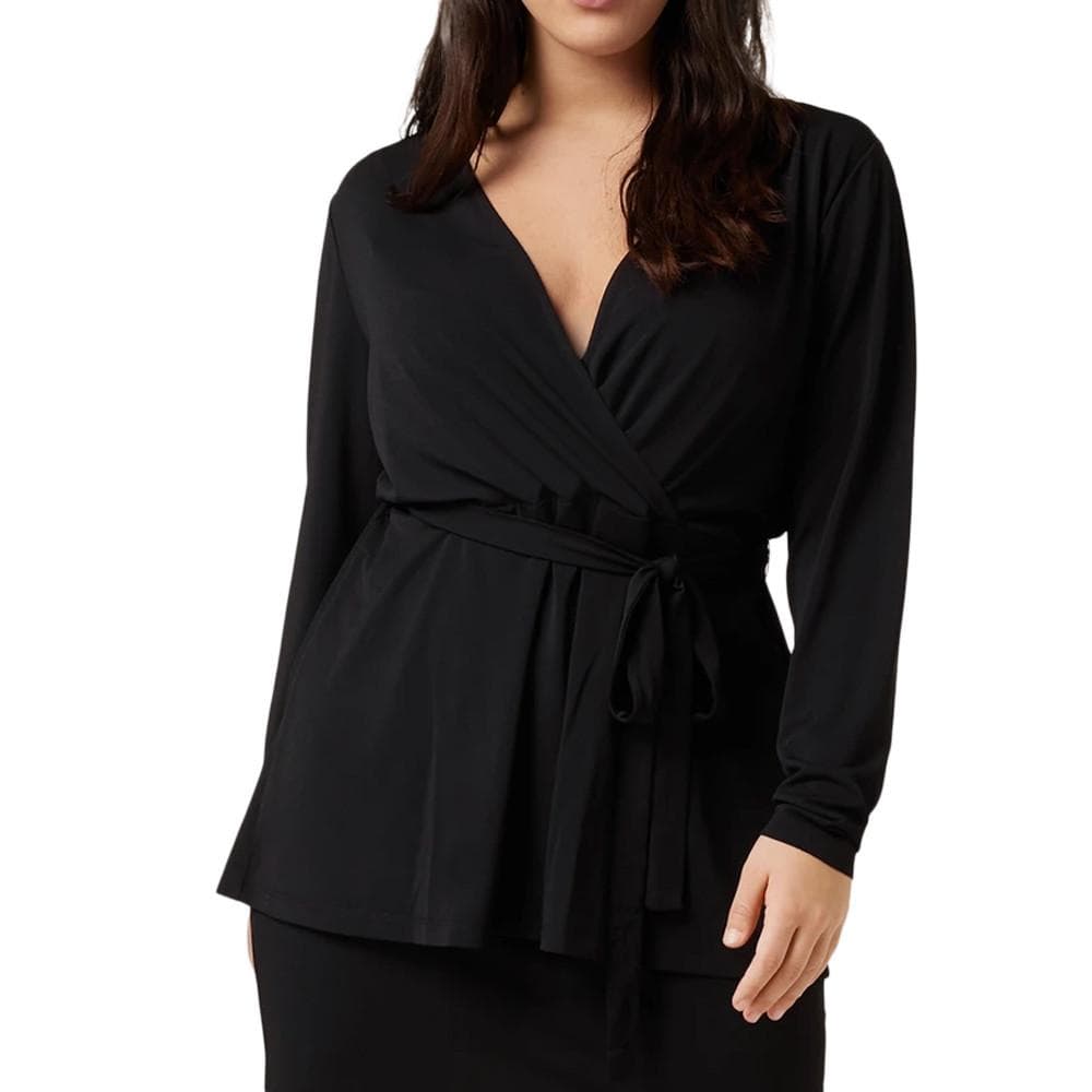 Blouse Noire Femme Vila Evoked Borneo 1