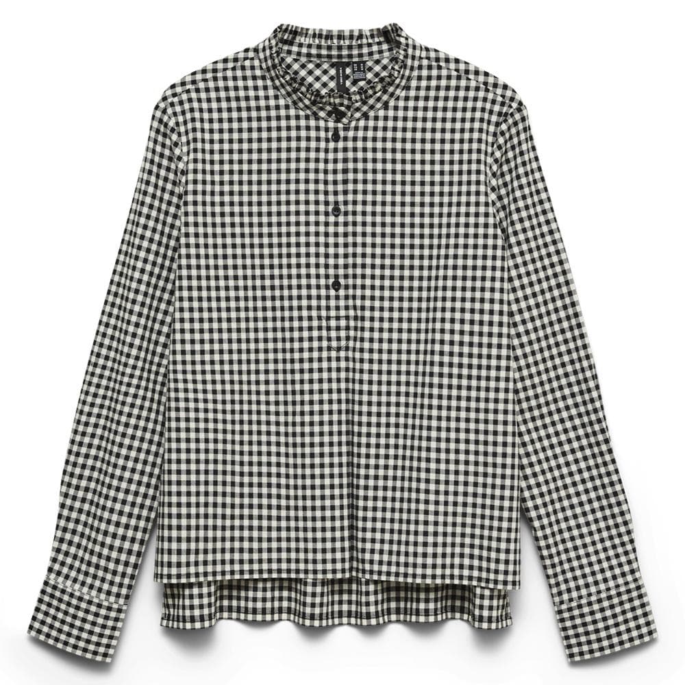 Chemise à Carreaux Blanc/Noir Femme Vero Moda Sicely 1