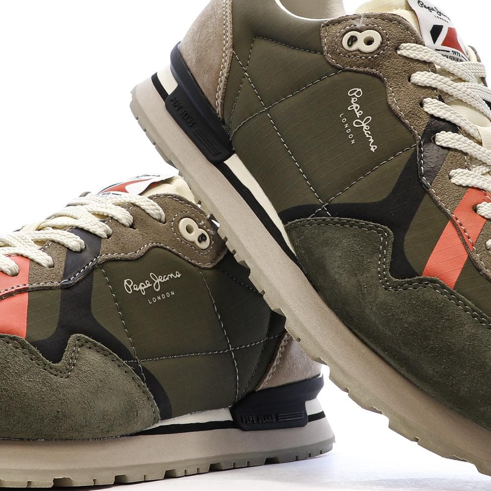 Baskets Kaki Homme Pepe jeans Brit Cover 7