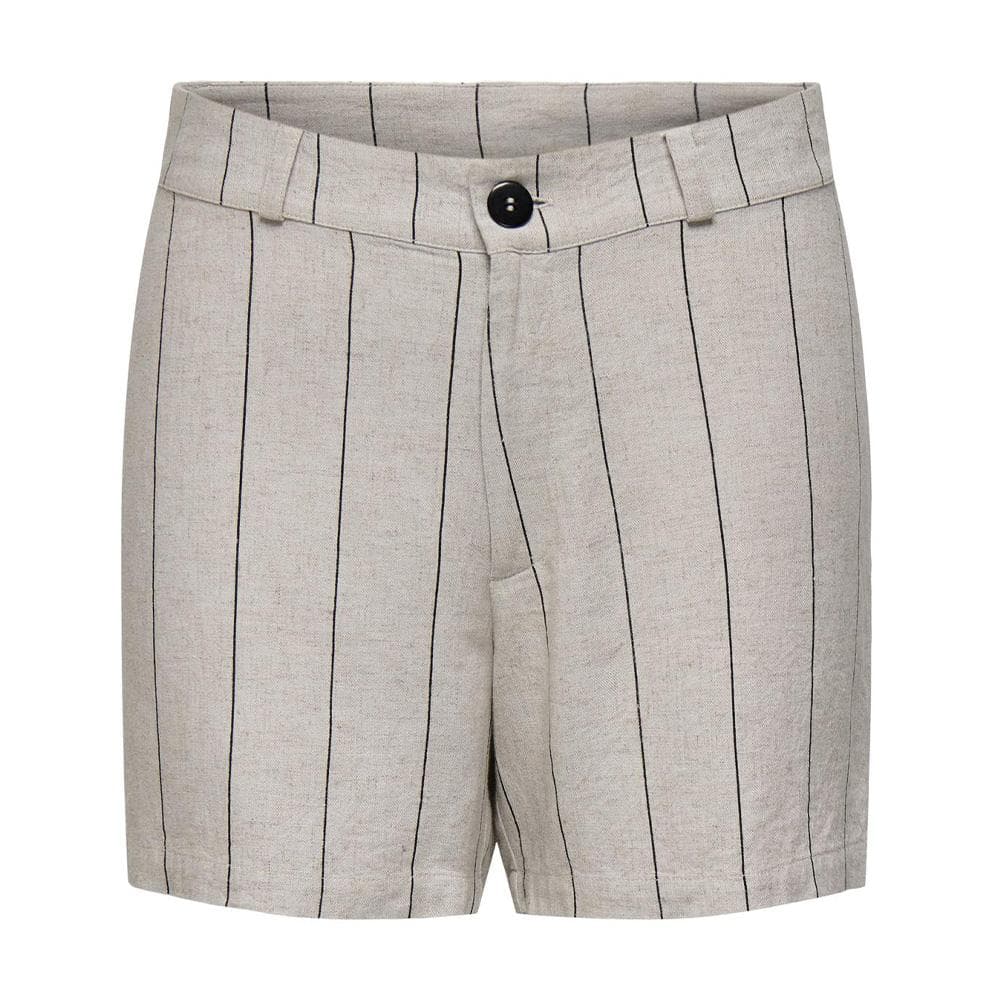 Short Rayée Beige/Gris Femme JDY Milla 1