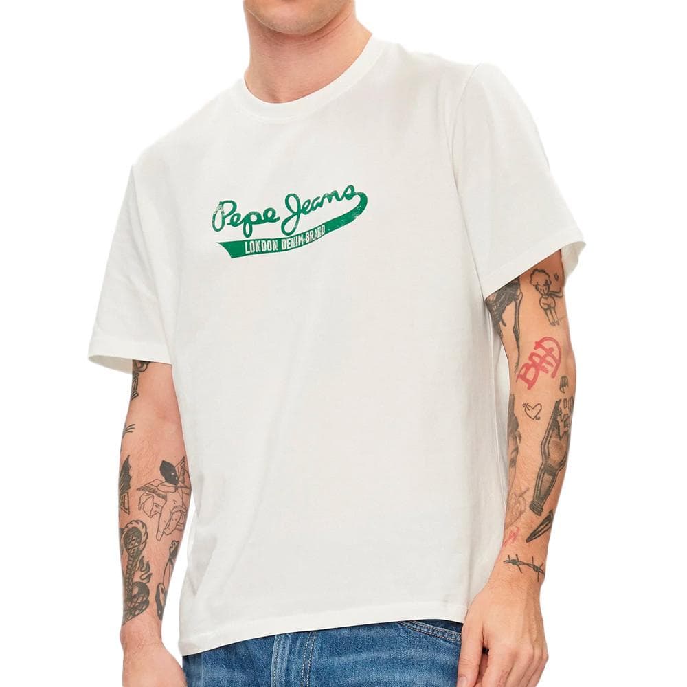 T-shirt Blanc Homme Pepe jeans Claude 1