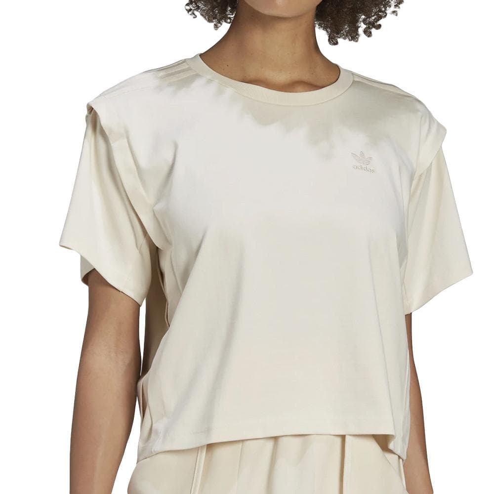 T-shirt Beige Fille Adidas CLEAN 1