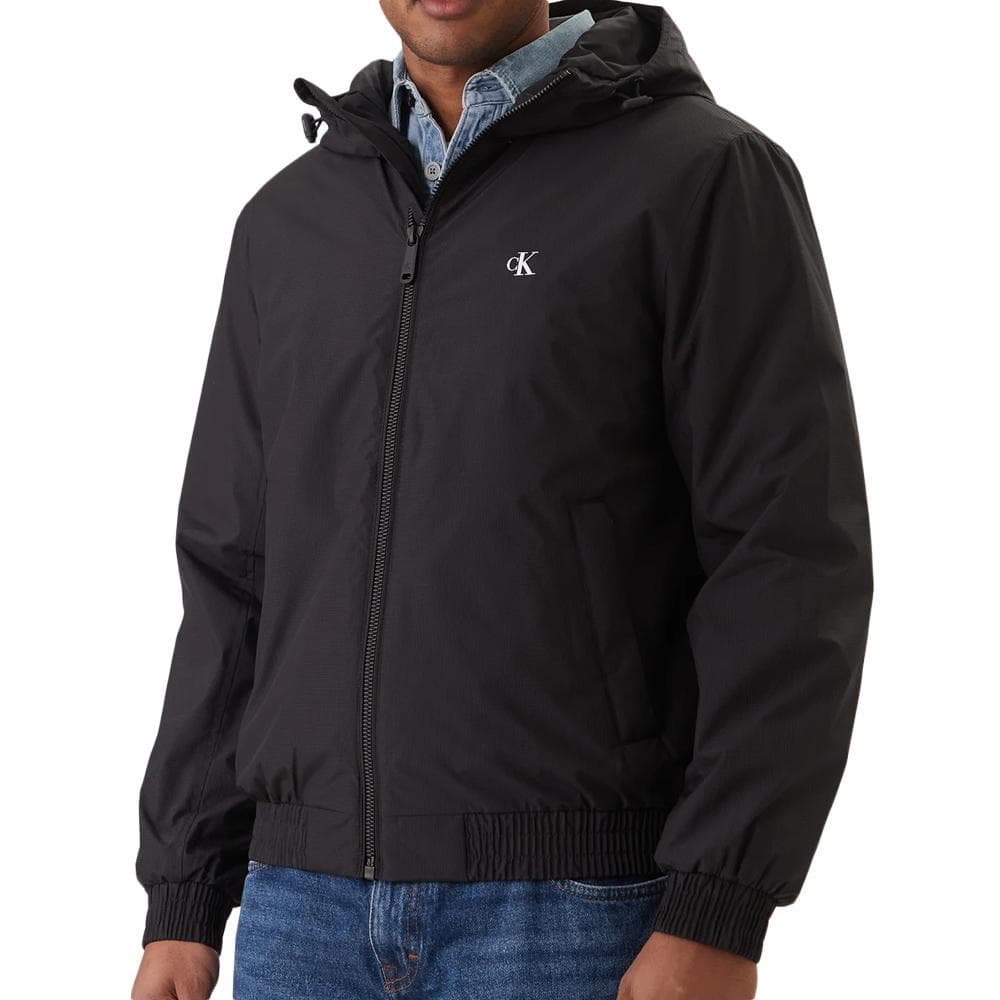 Veste Noir Homme Calvin Klein Jeans Hooded Ripstop 1