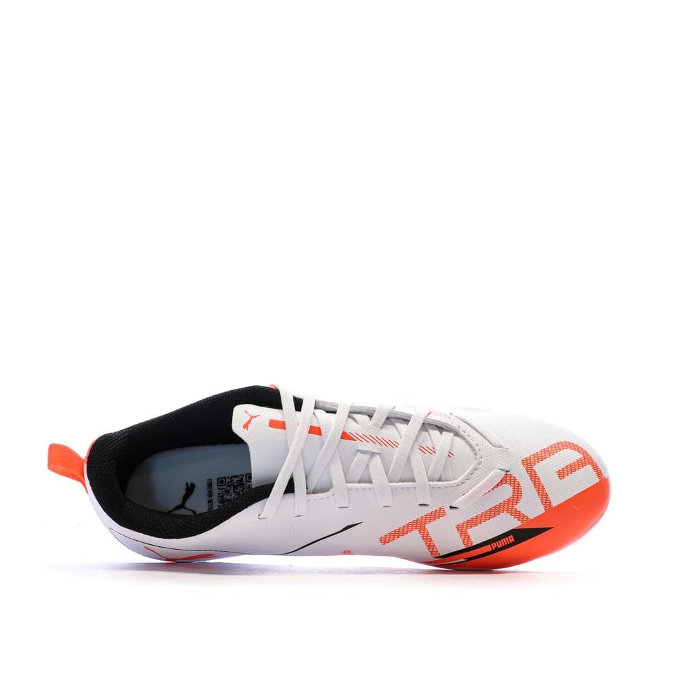 Chaussures de Foot Blanc/Orange Junior Puma Ultra 5 Play FG/AG 4