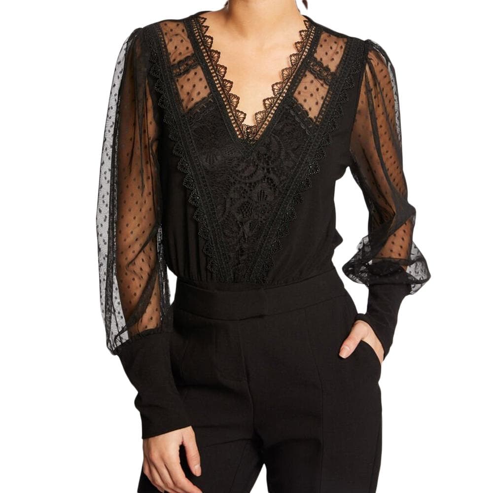 T-Shirt Manches Longues Noir Femme Morgan TAGADA 1