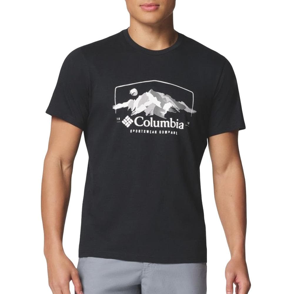 T-Shirt Noir Homme Columbia Avec Graphisme Path Lake 1