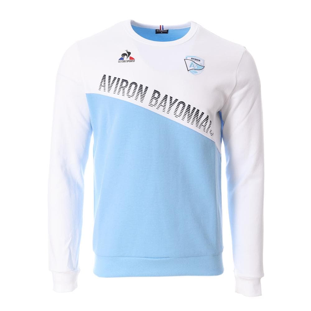 Sweat Blanc/Bleu Homme Le Coq Sportif Fanwear 1