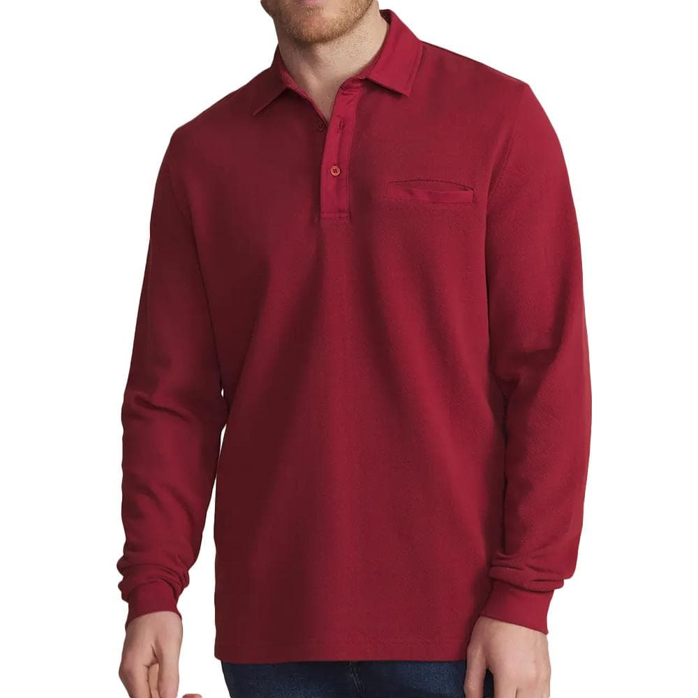 Polo Manches Longues Rouge Homme TBS CAVEZPOL 1