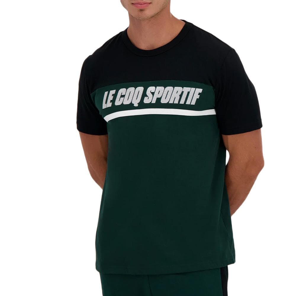 T-Shirt Noir Homme Le Coq Sportif Contemporain 1