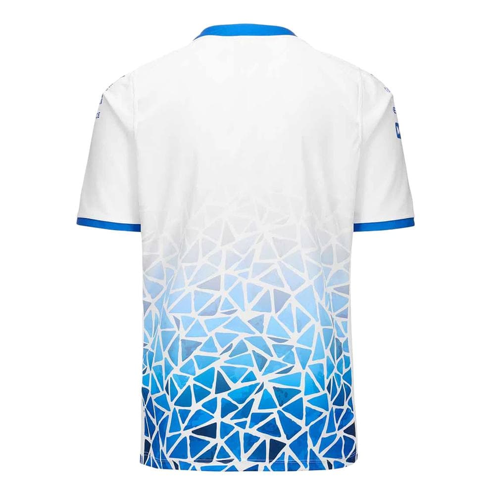 Barcelona Maillot Blanc/Bleu Garçon Kappa Kombat 2024 Alpine F1 2
