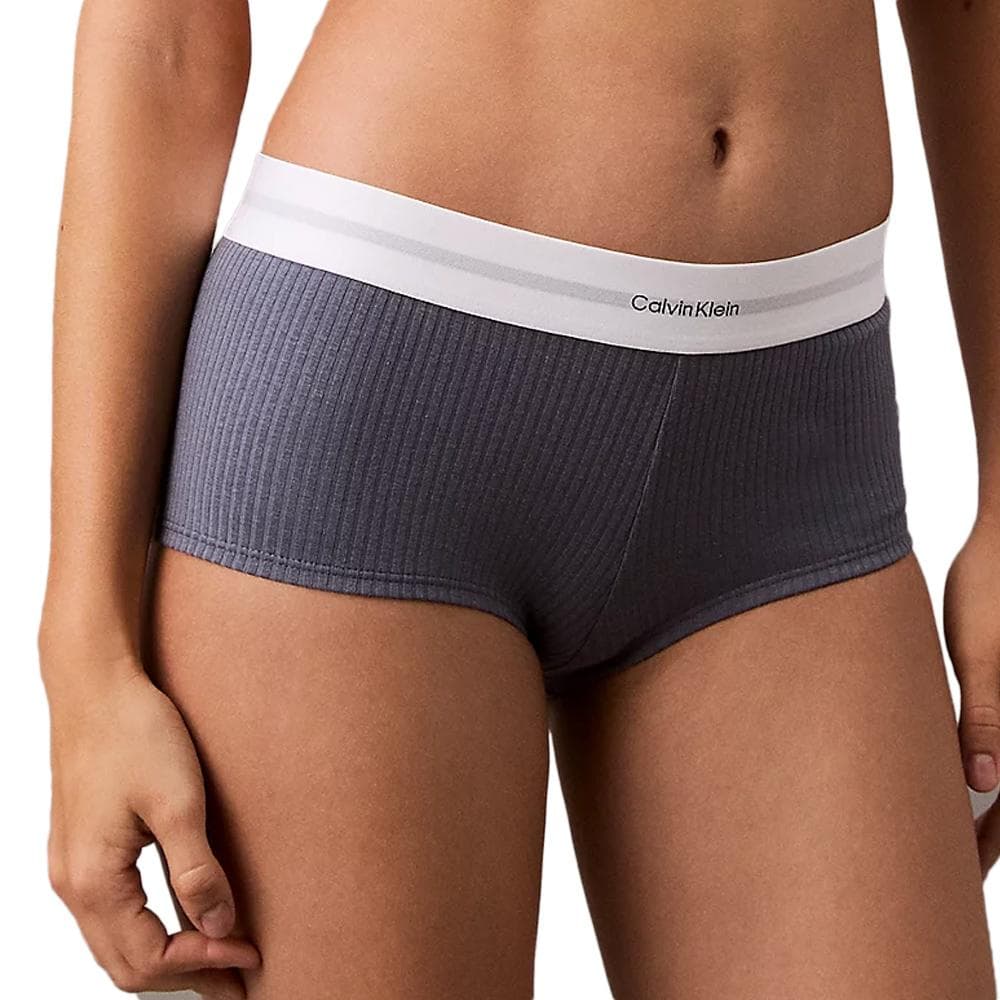 Shorty Gris/Blanc Femme Calvin Klein Jeans Boyshort 1