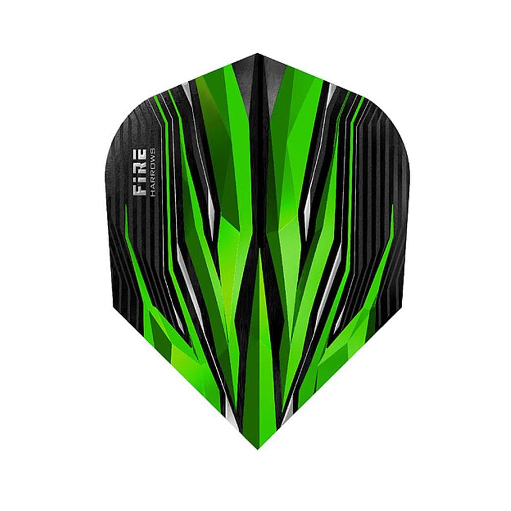 Ailettes Rapide Noir/Verte Harrows Dart Flights 1