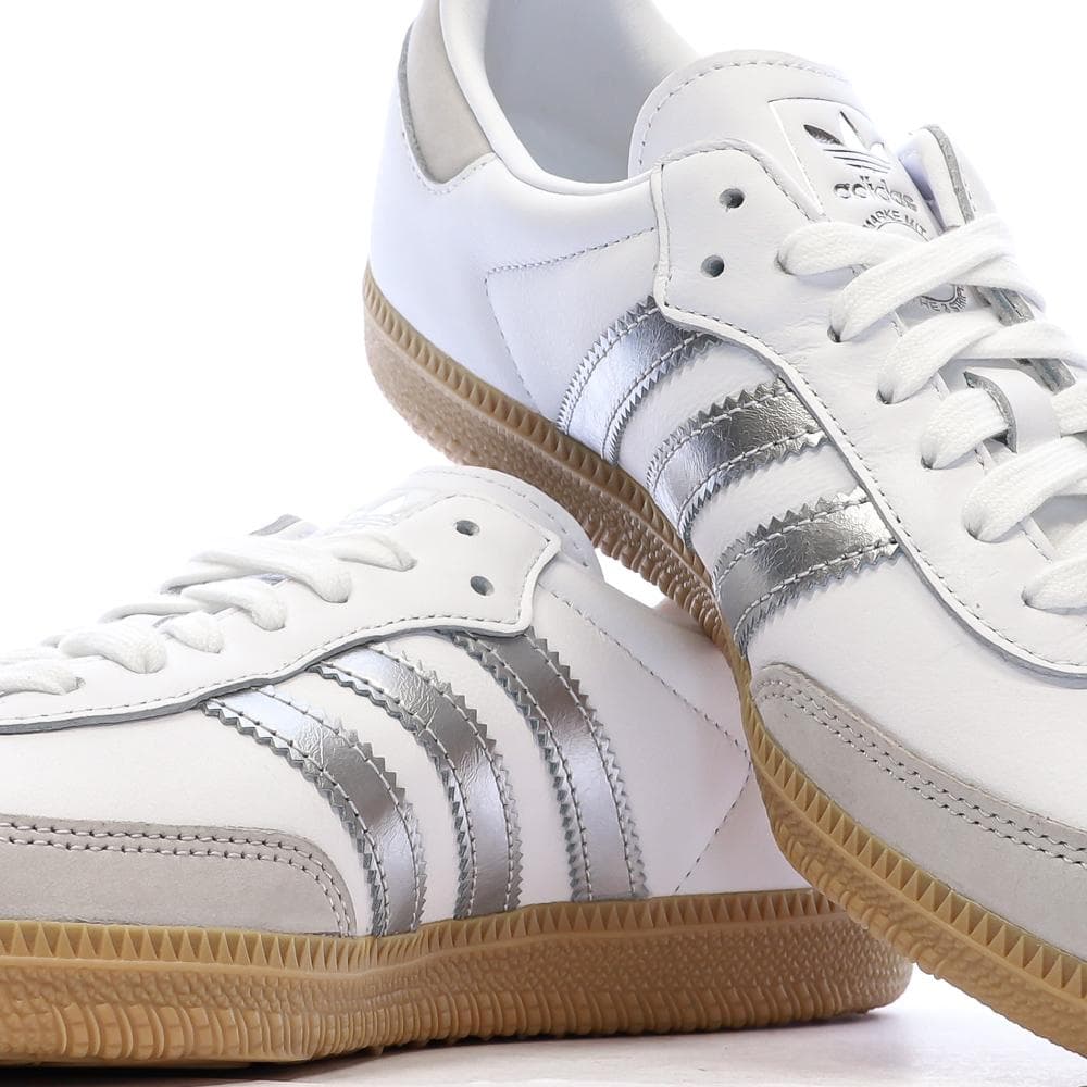 Baskets Blanches/Argent Femme Adidas Samba Og W 7
