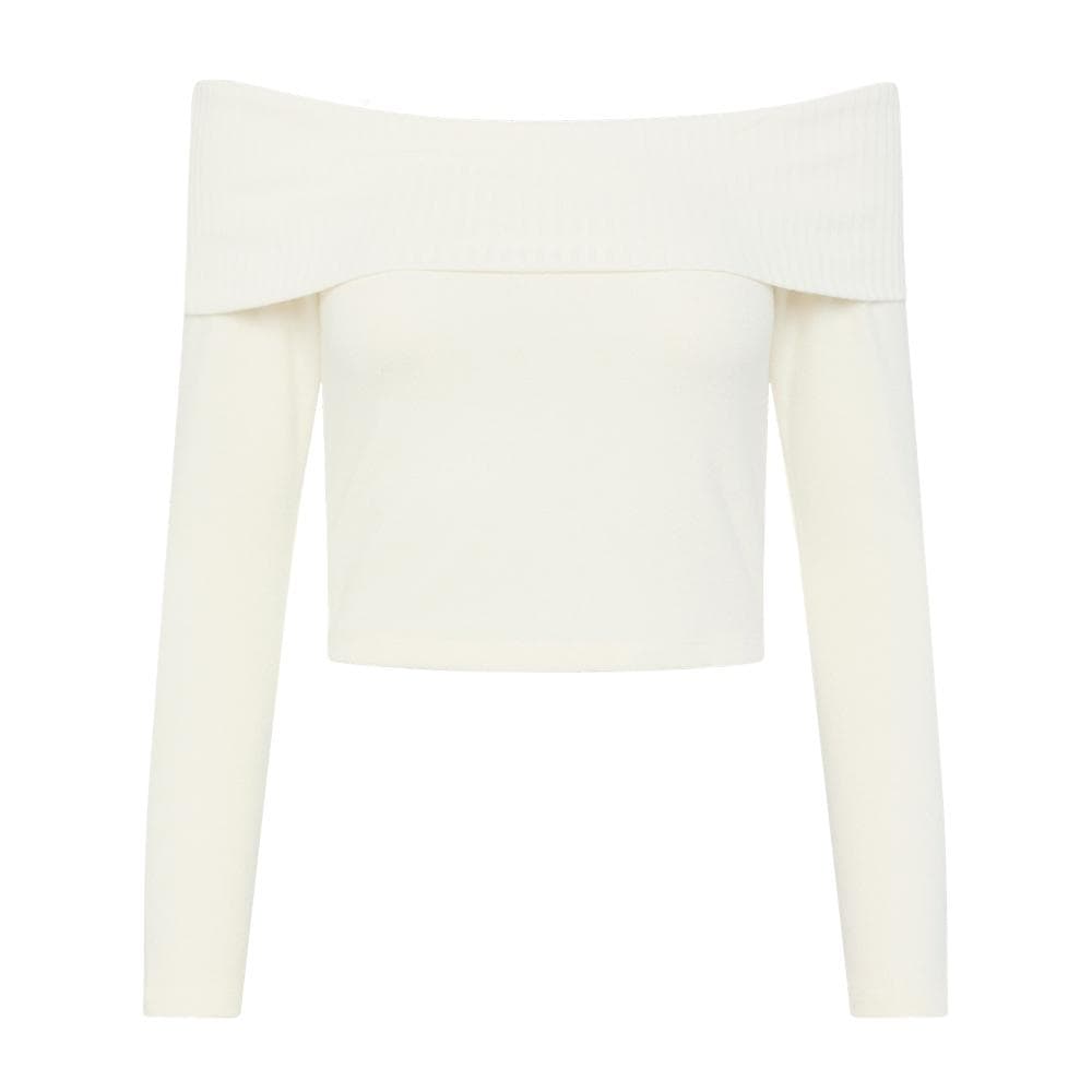 T-Shirt Manches Longues Blanc Femme Pieces Lenda 1