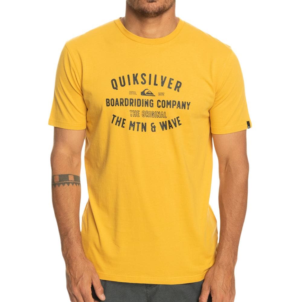 T-Shirt Jaune Homme Quiksilver flockup 1