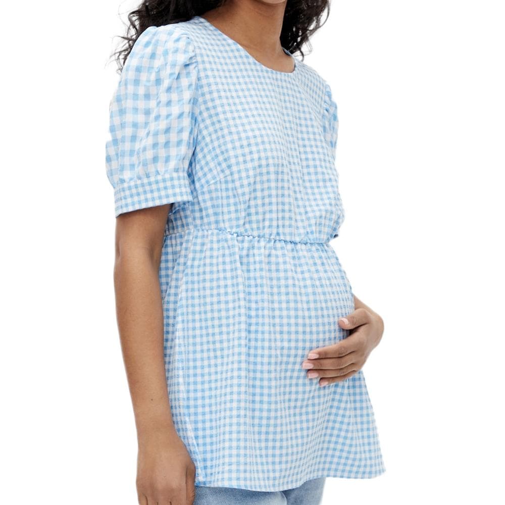 Blouse de Grossesse Bleu/Blanc Femme Mamalicious 20016569 1