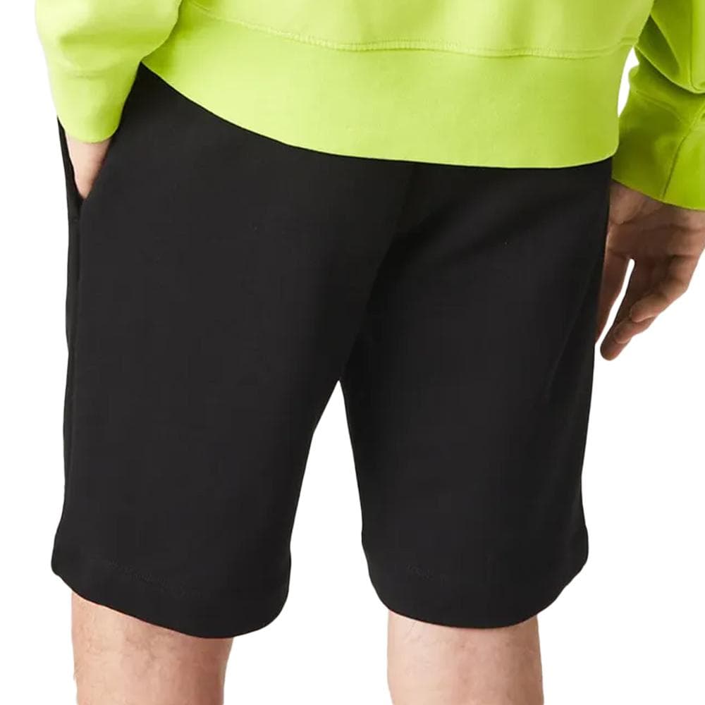 Short Noir Homme Lacoste Short Regular Fit En Molleton 2