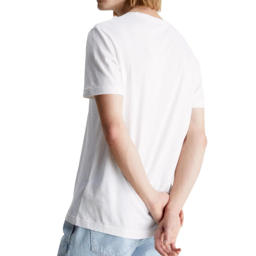 T-shirt Blanc Homme Calvin Klein Jeans Meta Monogram 2